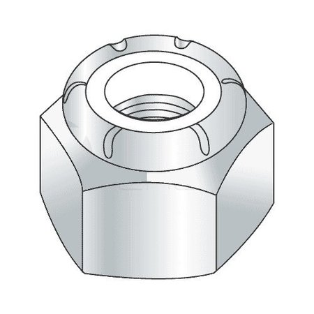 NEWPORT FASTENERS Nylon Insert Lock Nut, 2"-4.5, Steel, Grade A, Zinc Plated, 5 PK 499455-PR-5